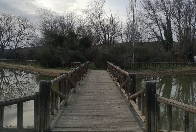 Un puente divide en dos la laguna.