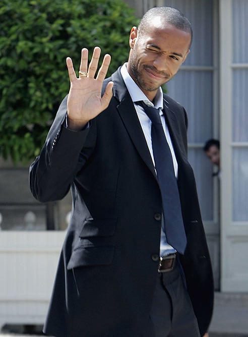 Thierry Henry, durante un acto público en Francia