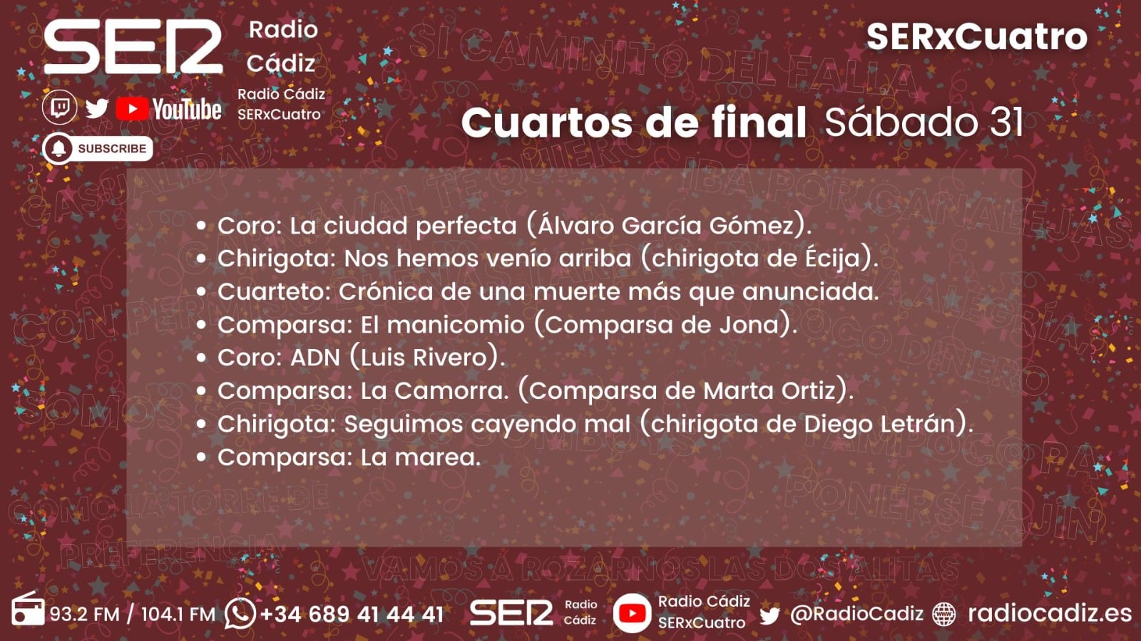 Segundo día de Preliminares del COAC 2026.