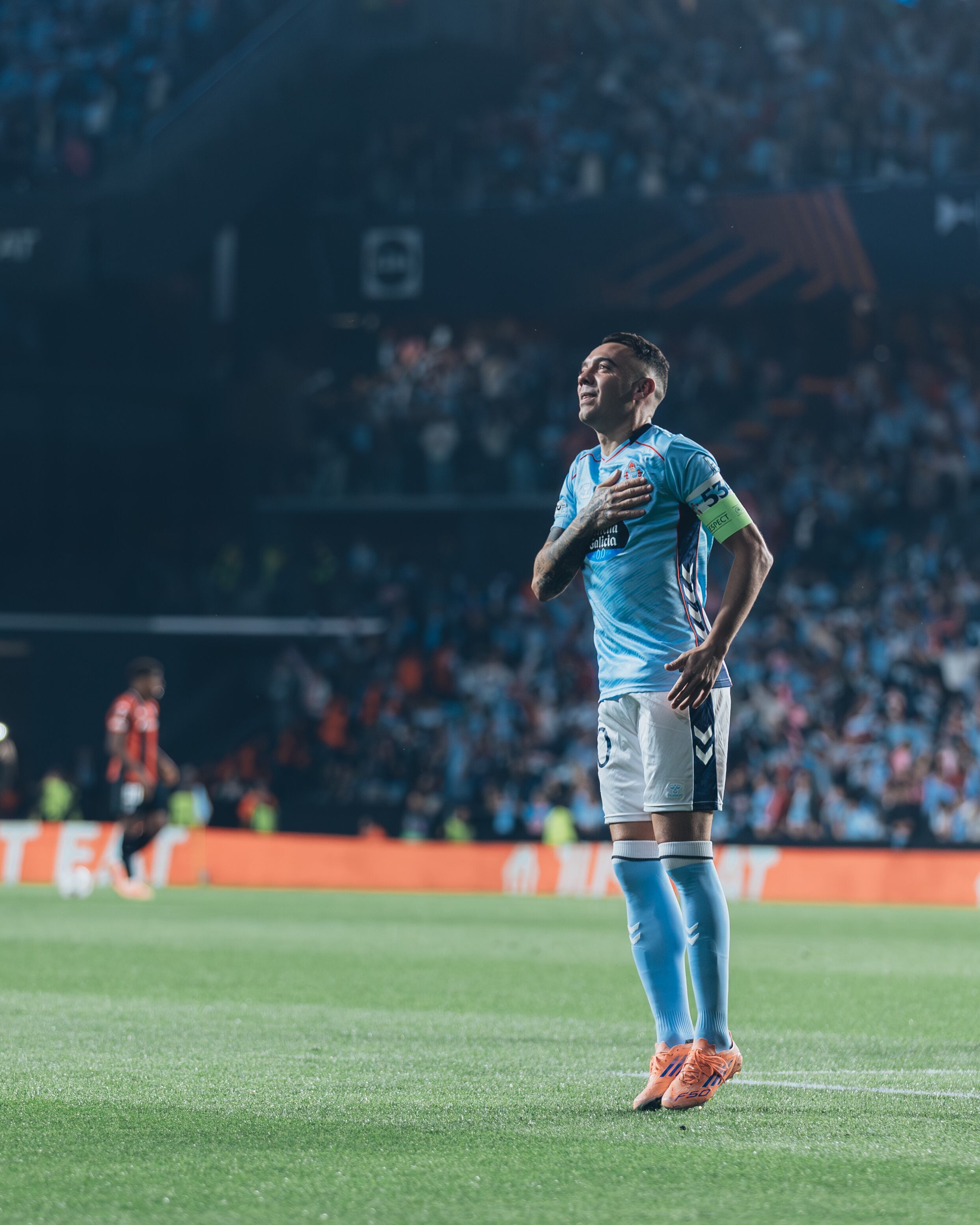 Iago Aspas celebrando el gol en Balaídos