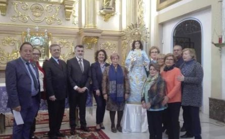 Acto de entrega de la talla de Nuestra Señora de la Encarnación tras la intervención realizada por el Centro de Restauración en marzo de 2019