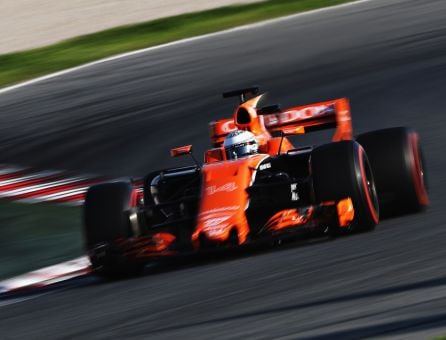 Fernando Alonso en Montmelo.