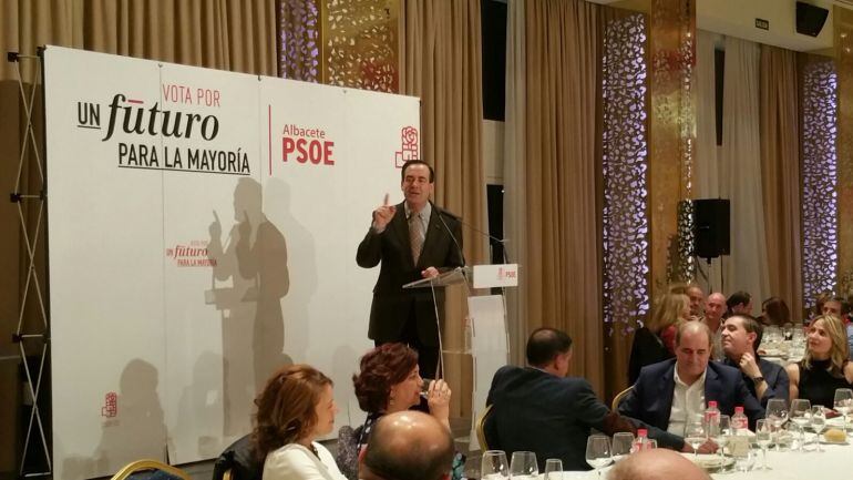 José Bono, durante su discurso este viernes en Albacete