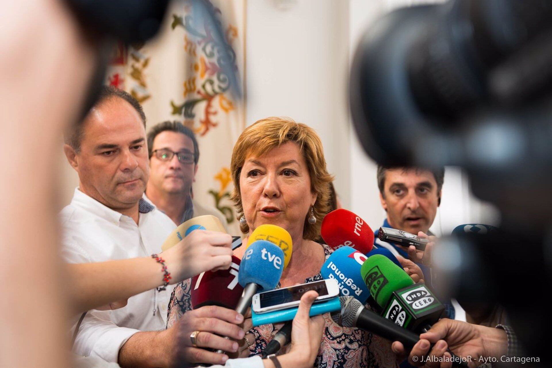 Declaraciones de la exalcaldesa de Cartagena, Pilar Barreiro, en una foto de archivo