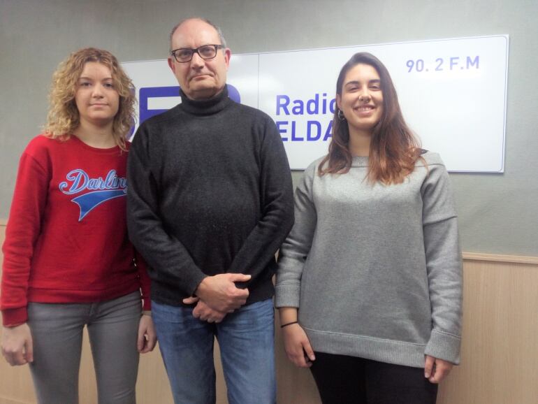 Pedro, Saray y Mª Nieves, en Radio Elda