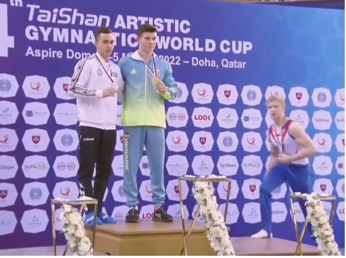 Entrega de medallas, Copa del Mundo de Doha de gimnasia artística