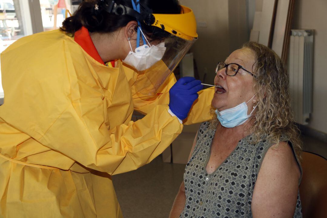Un moment de la presa de proves a veïns d'Albesa, dies enrere.