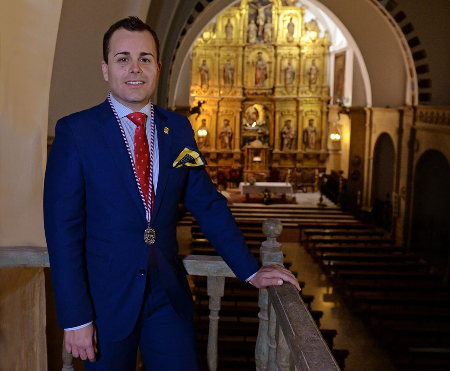 Rafael Perales Francés, en la Iglesia de San Andrés de Baeza.