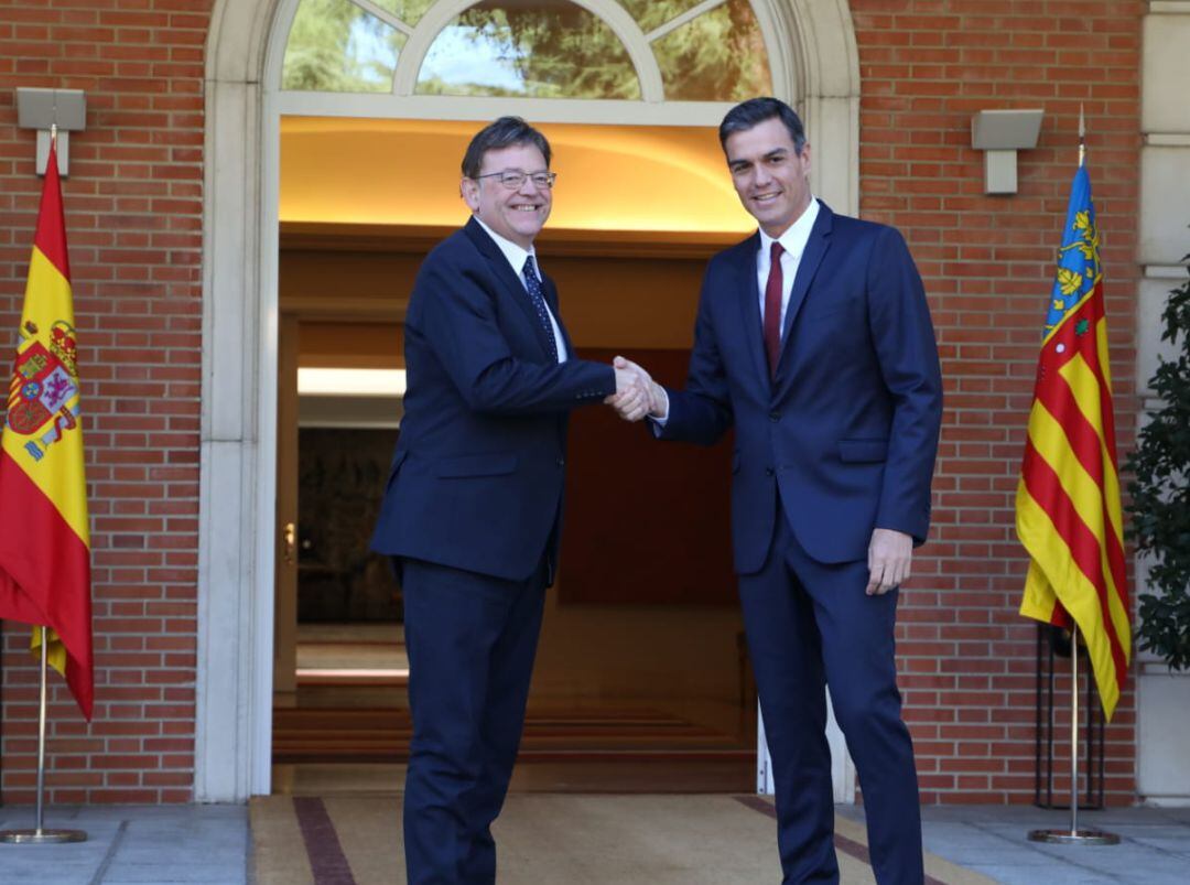 Ximo Puig, president de la Generalitat Valenciana y Pedro Sánchez, presidente del Gobierno