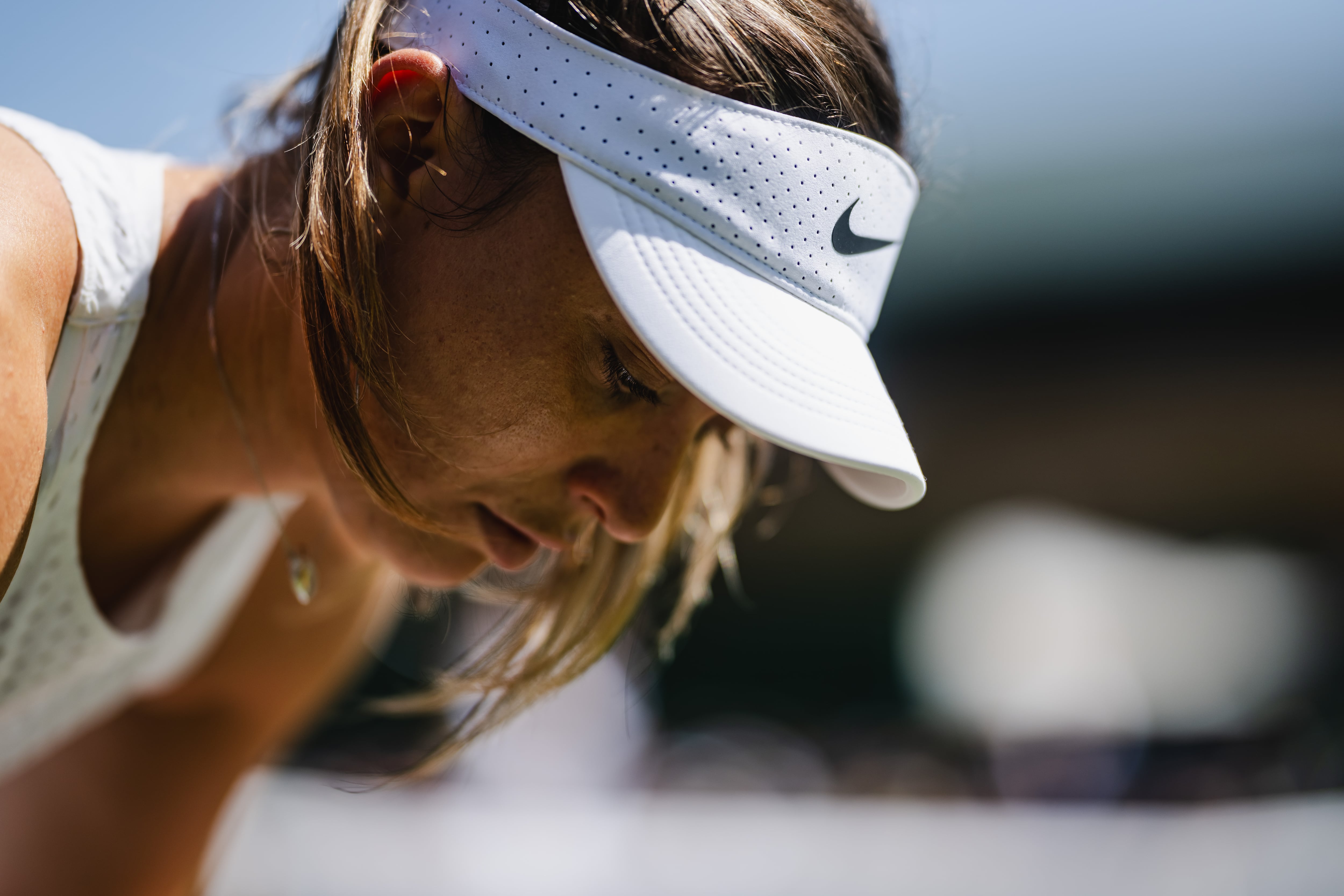 Paula Badosa, durante su partido de Wimbledon ante la ucraniana Marta Kostyuk