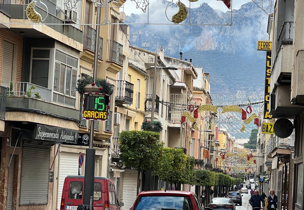 Calle General Fresneda de Jódar, centro urbano y comercial de la ciudad