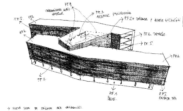 Croquis del Edificio de Soluciones Empresariales 