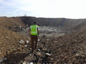 Los TEDAX de la Guardia Civil inspeccionan el terreno