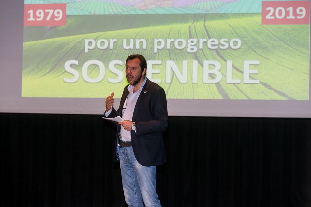 Óscar Puente durante la presentación del programa electoral del PSOE