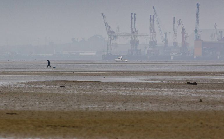 Bajamar en la Bahía de Santander.
