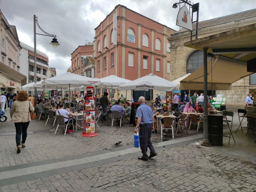 Una terraza en el centro de Jerez