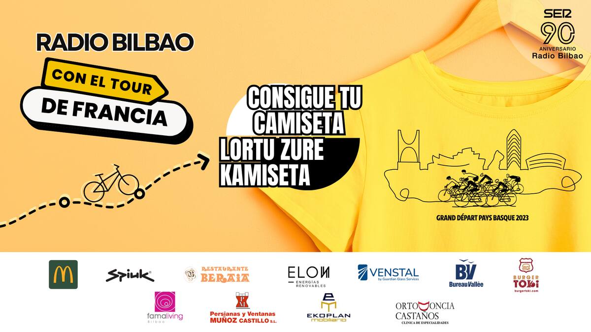 Hazte con una camiseta conmemorativa del paso del Tour de Francia por Bilbao