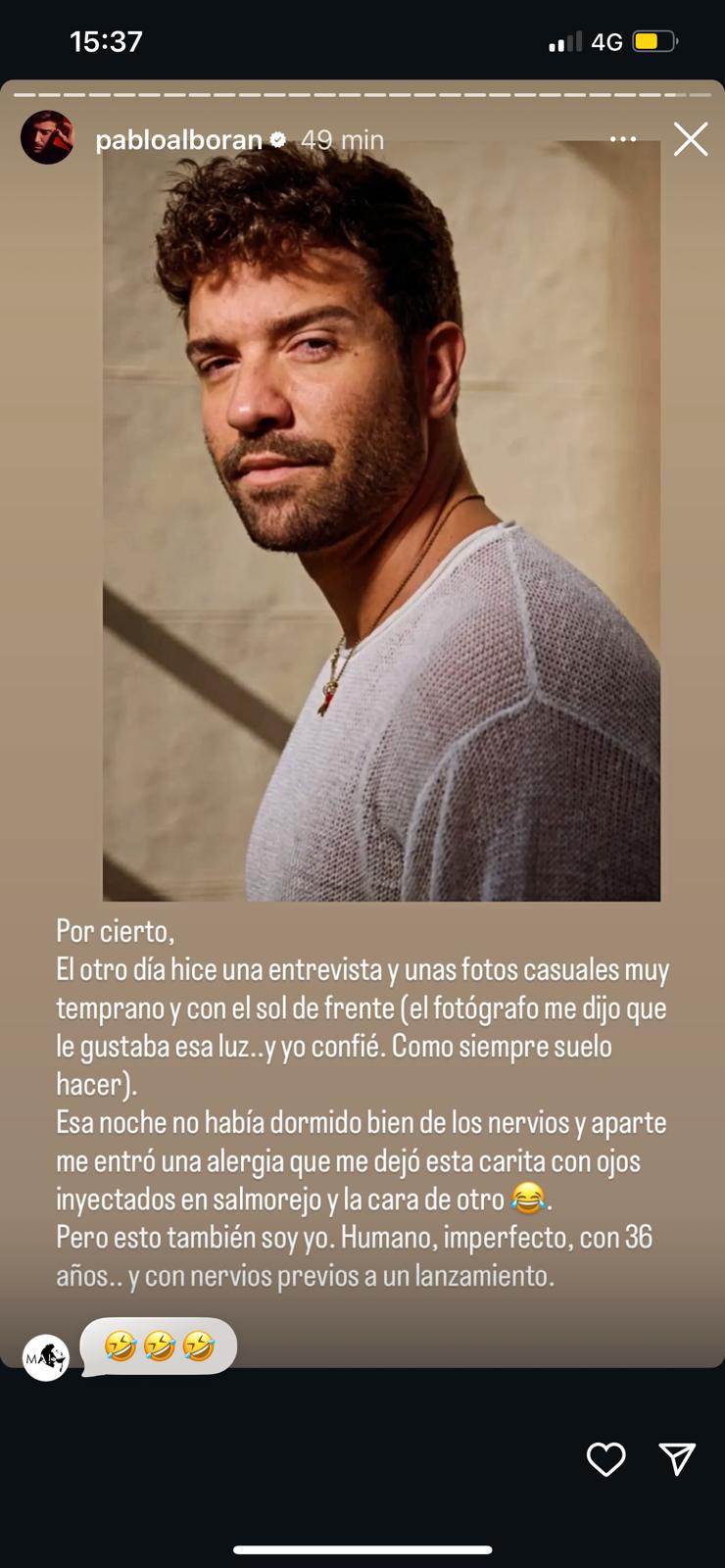 Pablo Alborán a través de Instagram