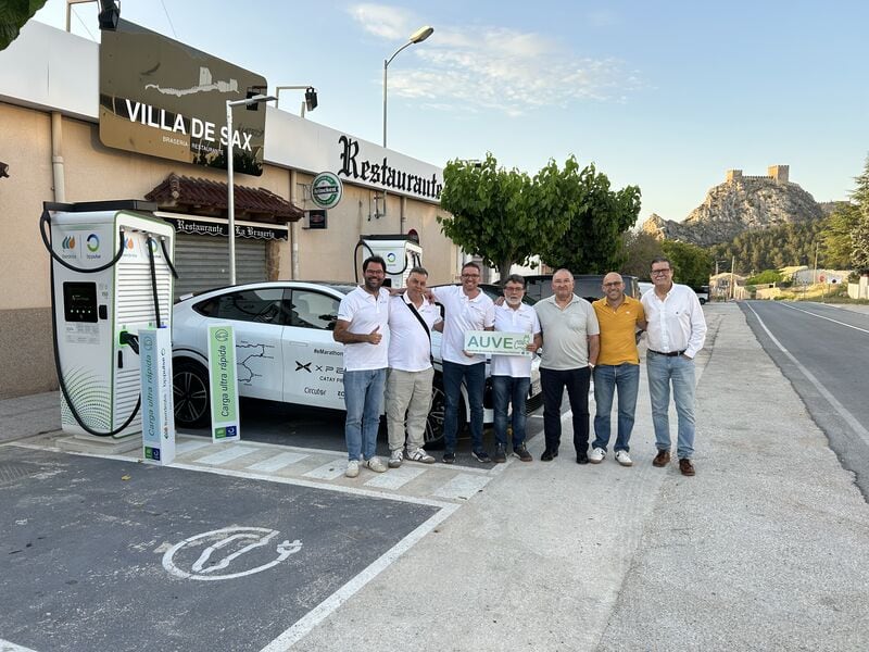 Momento de la parada y recarga, en Sax