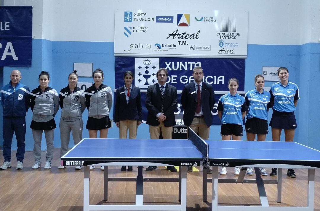 Formaciones del Arteal Santiago y TMG Kangarog que se enfrentaron en la ETTU Cup