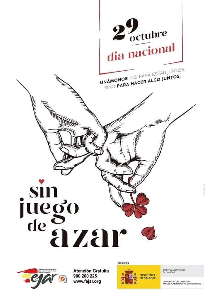 Cartel dia nacional sin juegos de azar