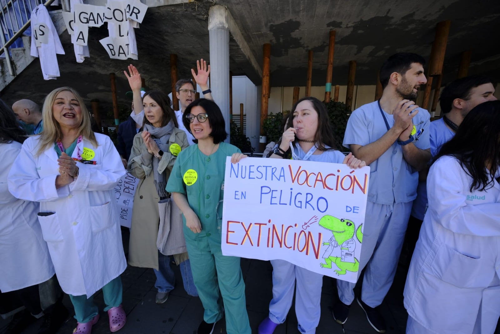 Concentración de médicos en Aragón