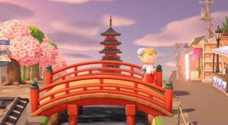 Isla de Animal Crossing: New Horizons inspirada en Japón.