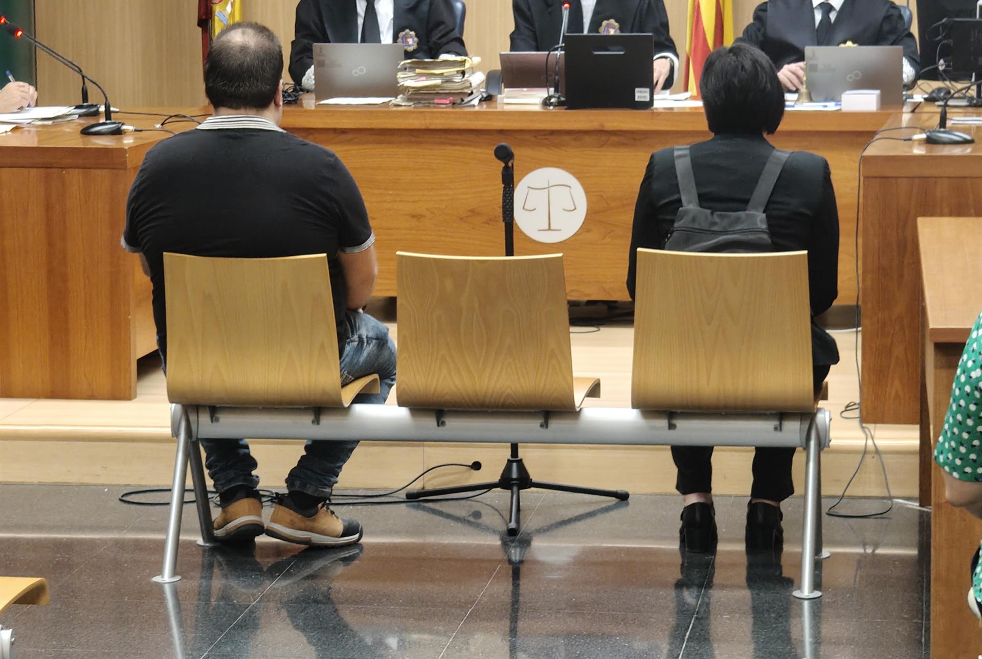 Los acusados durante el juicio