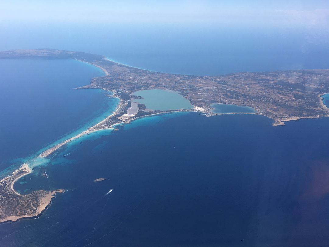 Vista aérea de la isla de Formentera