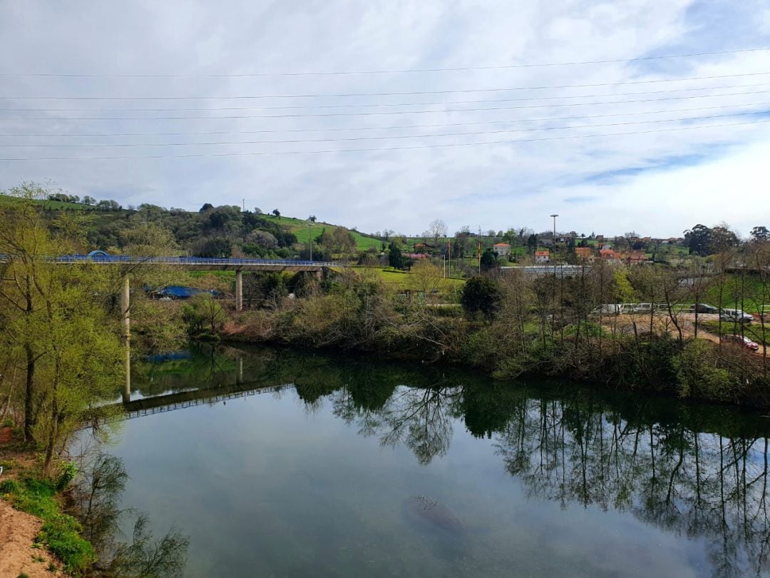 Vista del río Besaya a su paso por Torrelavega.