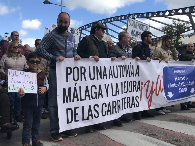 Imagen de archivo de la manifestación organizada por la plataforma para reivindicar la construcción de una autovía