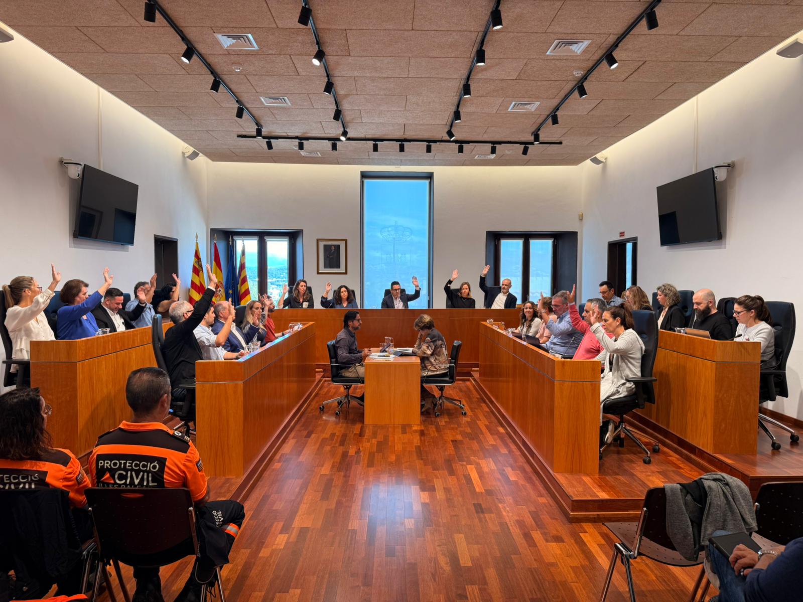 Un momento durante el pleno