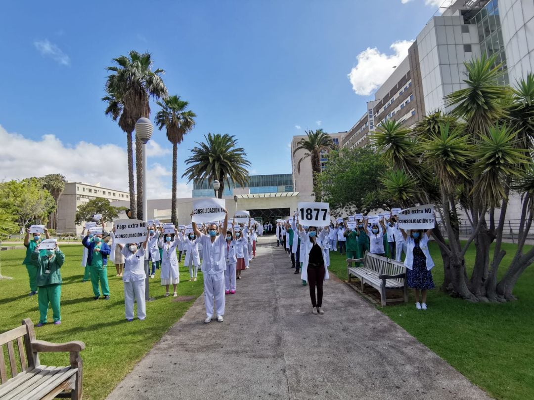 Protesta en un hospital