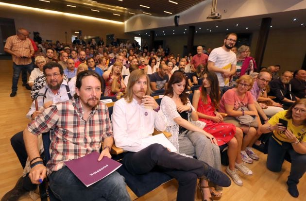 Pablo Iglesias en el acto celebrado el jueves por la noche en Valladolid