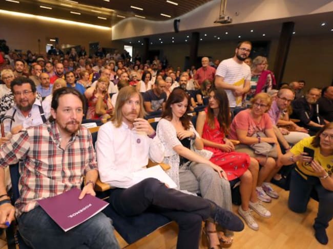 Pablo Iglesias en el acto celebrado el jueves por la noche en Valladolid