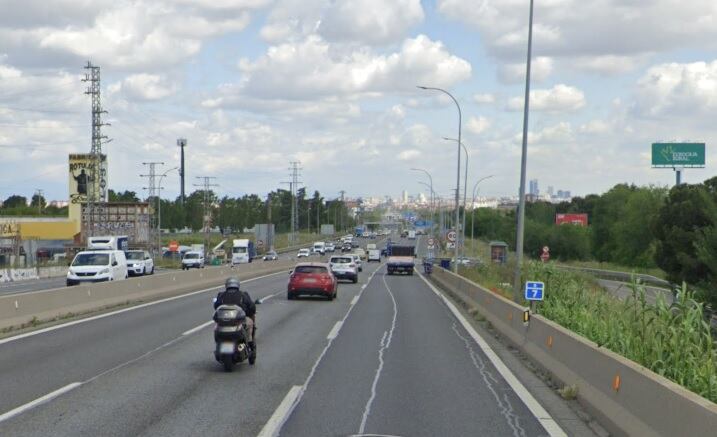 Autovía A-42 a la altura del kilómetro 7, antes de la salida a la M-40
