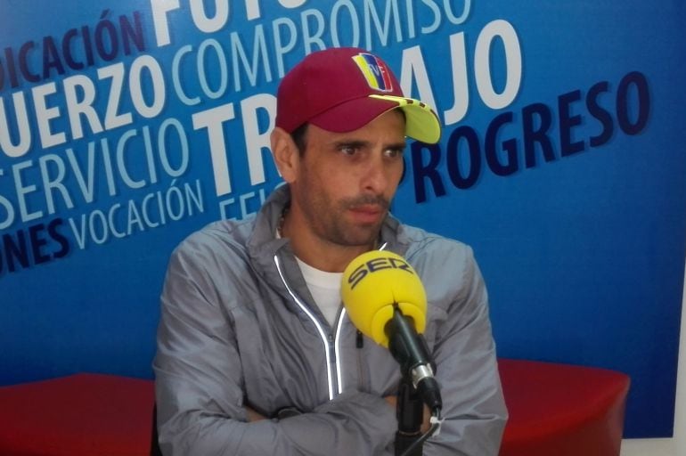 Capriles, durante la entrevista con la Cadena SER