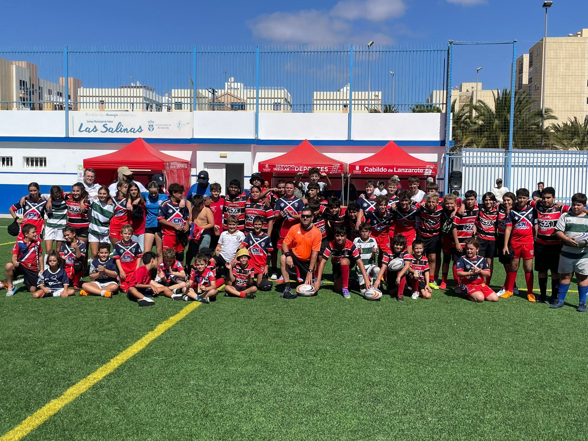Encuentro de categorías inferiores de rugby celebrado Arrecife.