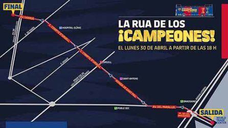 Recorrido de la 'rua' blaugrana