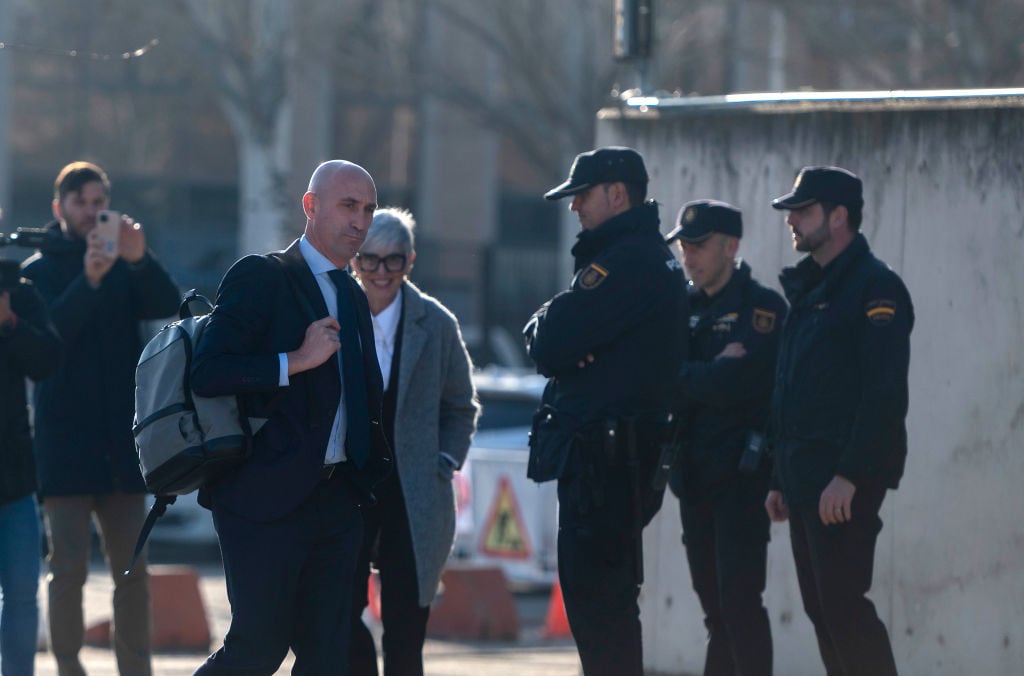 Luis Rubiales tras una de las sesiones de su juicio contra Jennifer Hermoso.