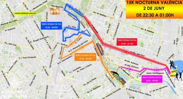 Corte de tráfico por la 15 nocturna de este sábado