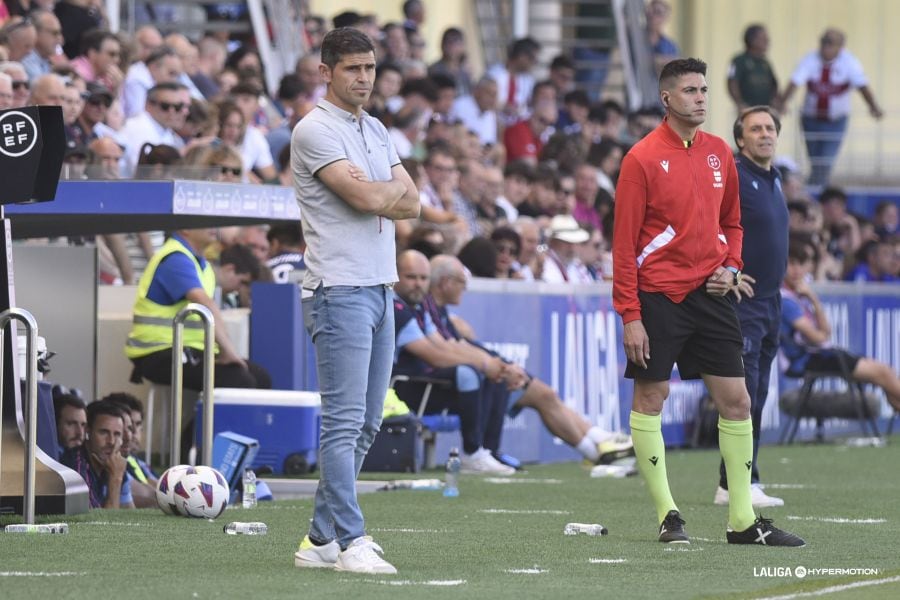 Antonio Hidalgo durante el partido ante el Levante de este domingo