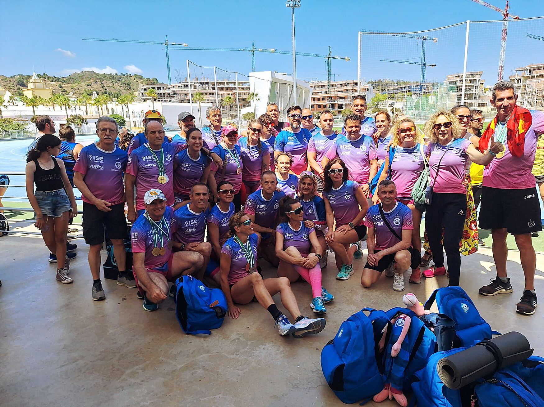 Los atletas del club almeriense en el Campeonato de Andalucía.