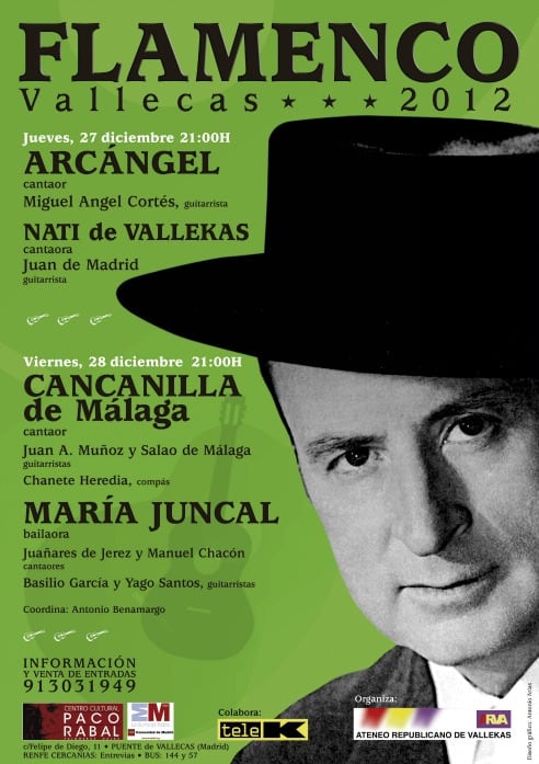 Cartel de la novena edición del festival de flamenco de Vallecas.