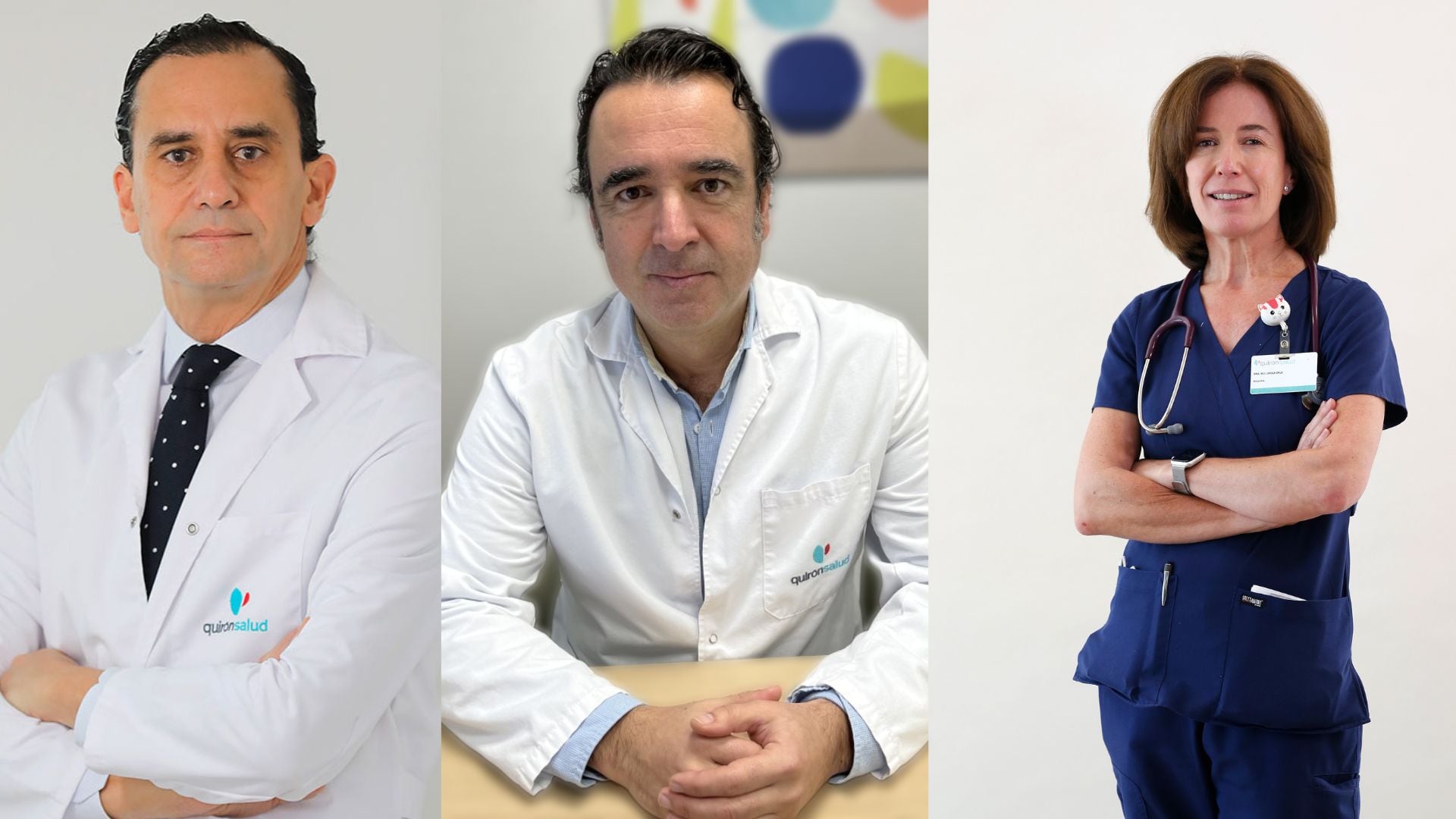 Los doctores Salvador Morales, Adolfo López y la doctora María José Lirola del Quirónsalud Sagrado Corazón