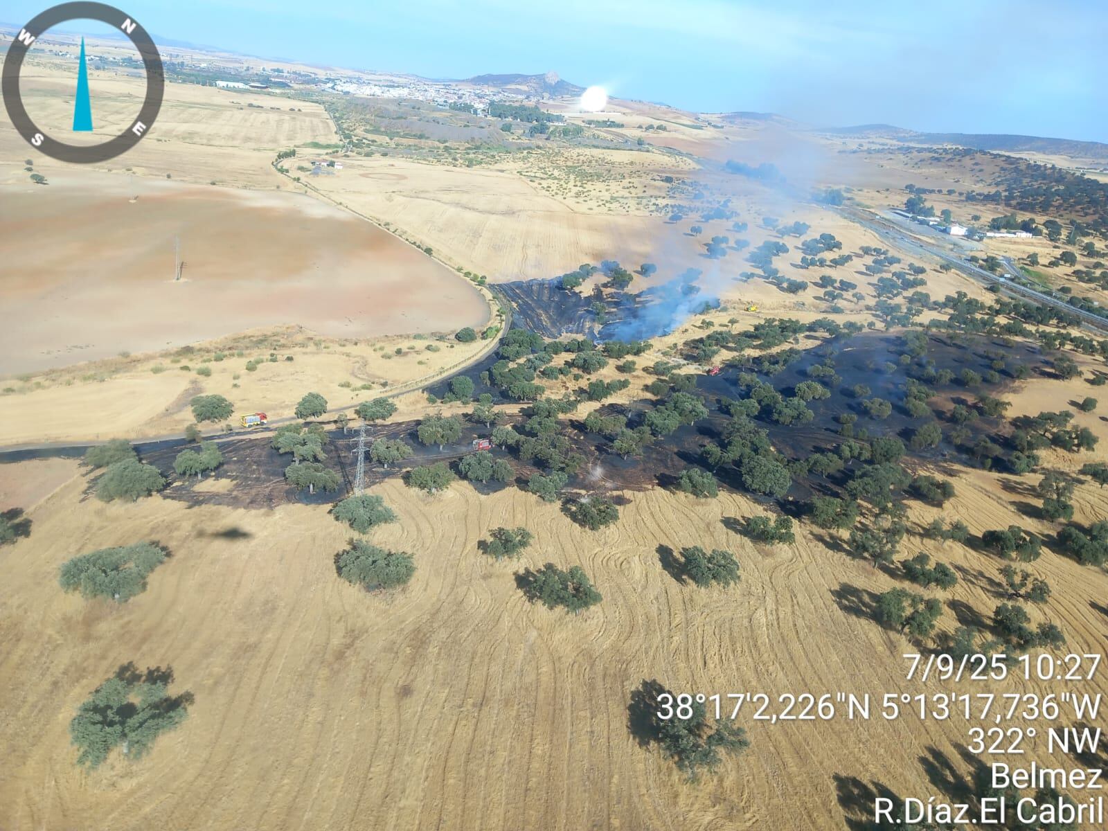 Incendio en el término municipal de Belmez (Infoca)