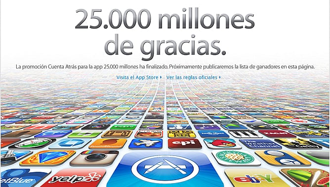 Así celebra Apple las 25.000 millones de aplicaciones descargadas