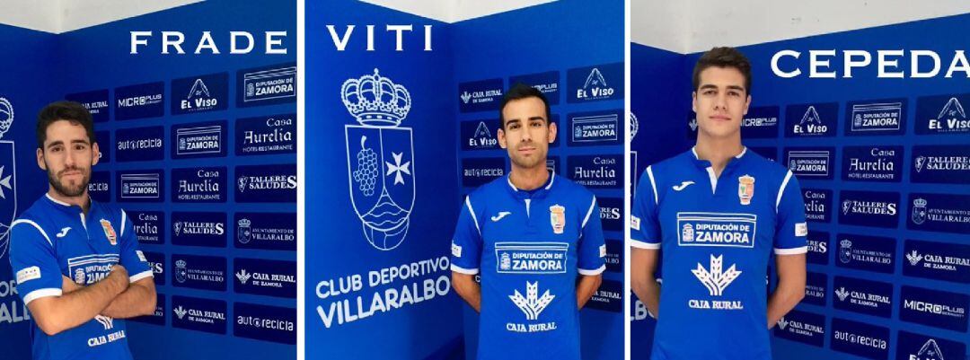 Los tres renovados: Fradejas, Viti y Cepeda