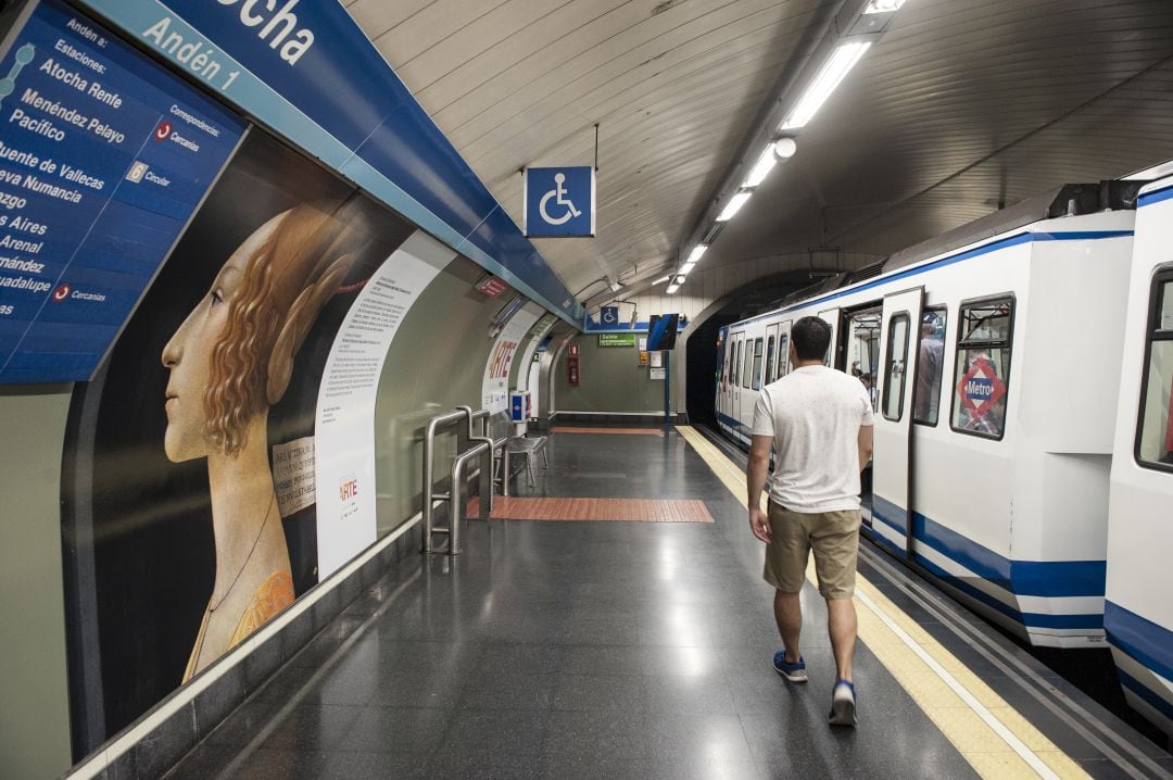 Andén de la estación de Atocha, Madrid.