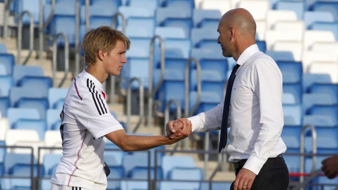 Odegaard y Zidane